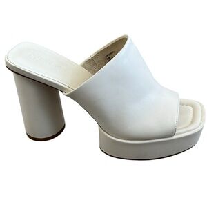 Open Edit Penni Platform Slide Sandal Chunky Heel Square Toe Women’s Size‎ 8.5